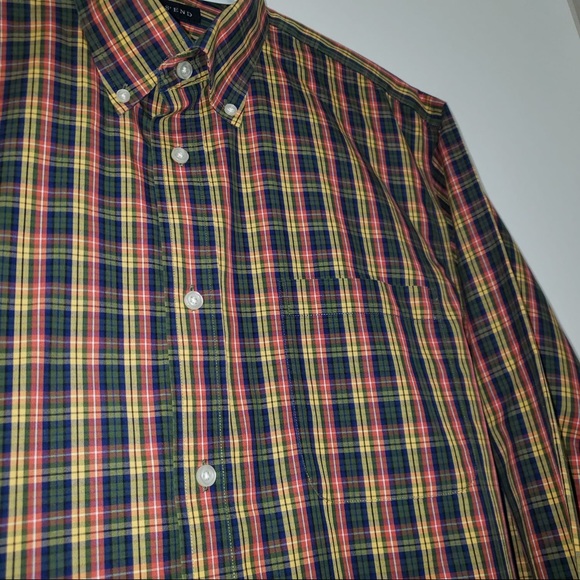 Lands'end Double Tattersall Check Button DownShirt - Picture 5 of 8